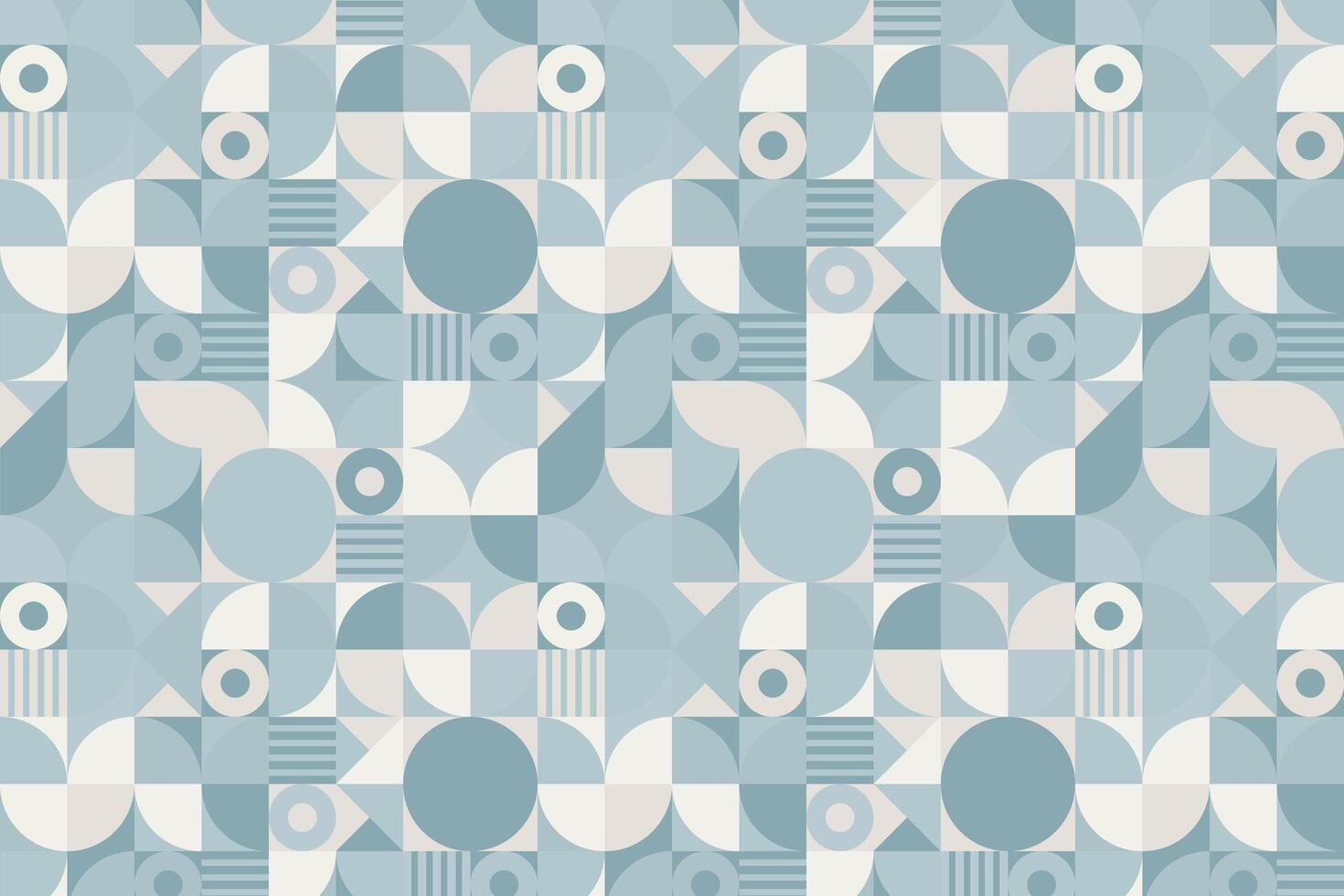 Geometric bauhaus element shapes seamless repeat pattern vector