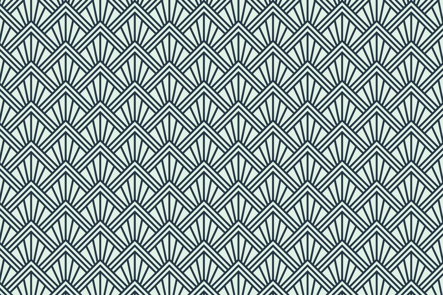 Geometric line shapes art deco style seamless repeat pattern vector