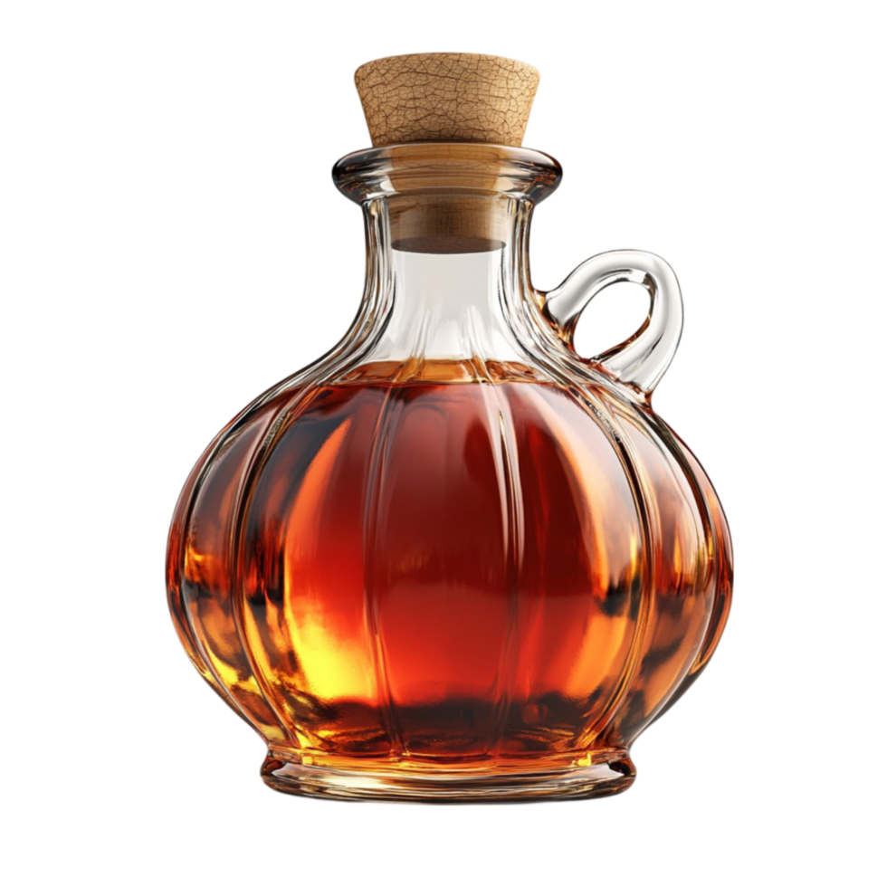 Maple Syrup in Glass Bottle png