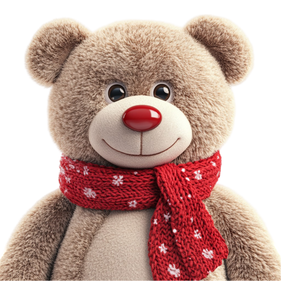 Teddy Bear with Red Scarf png