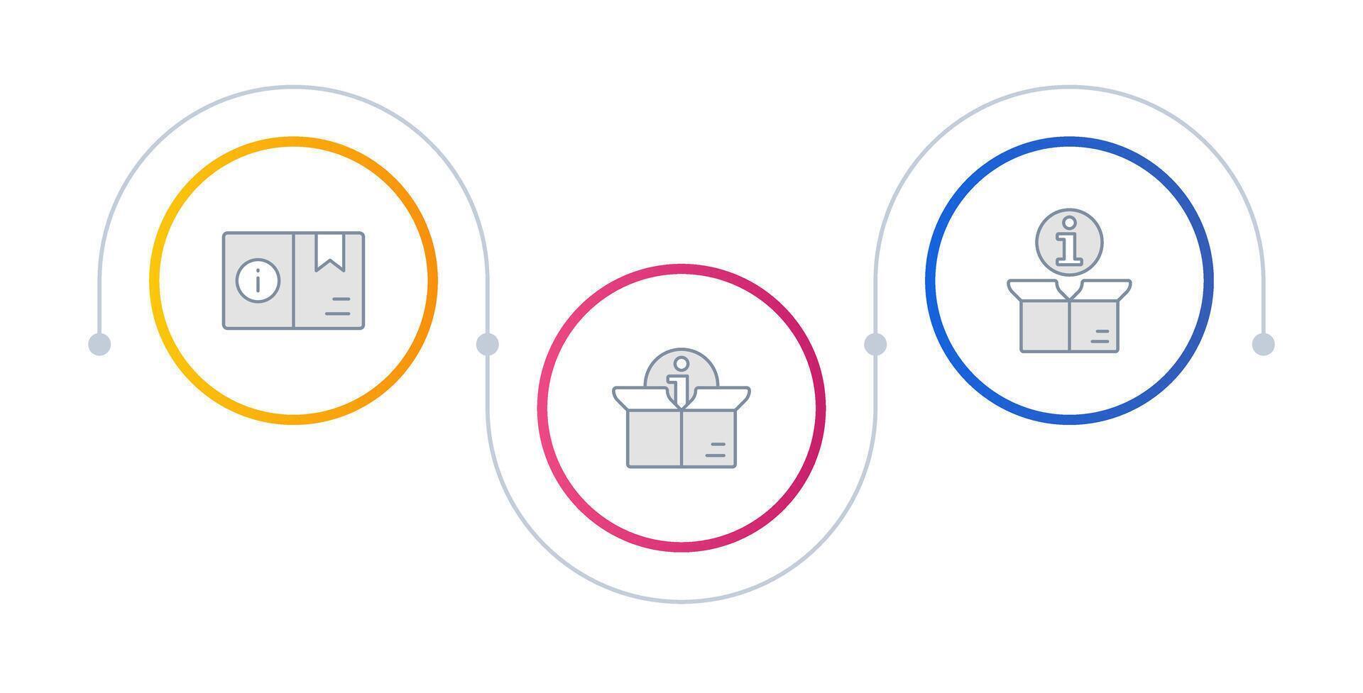 Software security testing infographic circles. Cybersecurity vulnerability. Hacking, malware. Editable thin line icons diagram process with 3 steps vector