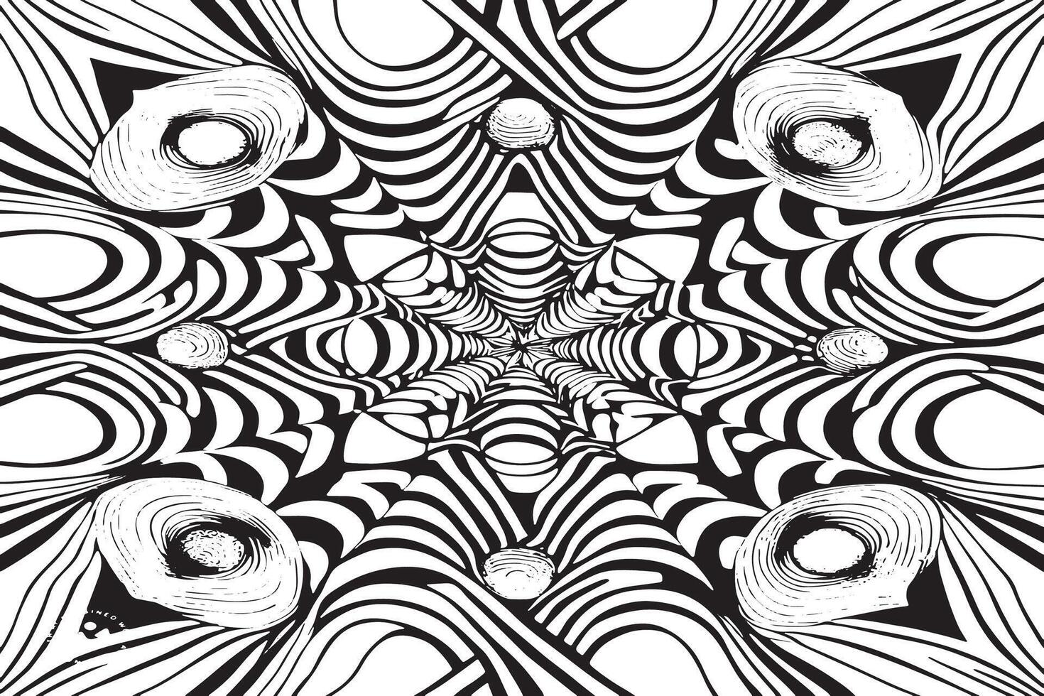 Stunning Black and White Illusion Texture on Crisp Background vector