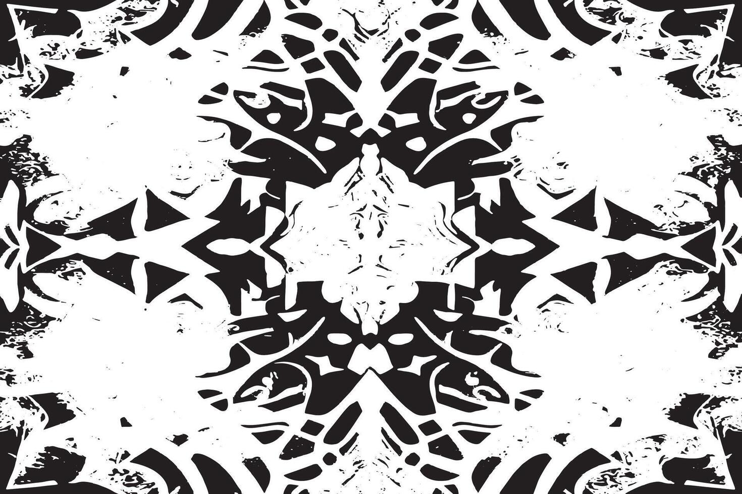 Artistic Black Abstract Texture on Bright White Canvas for Creative Overlays vector