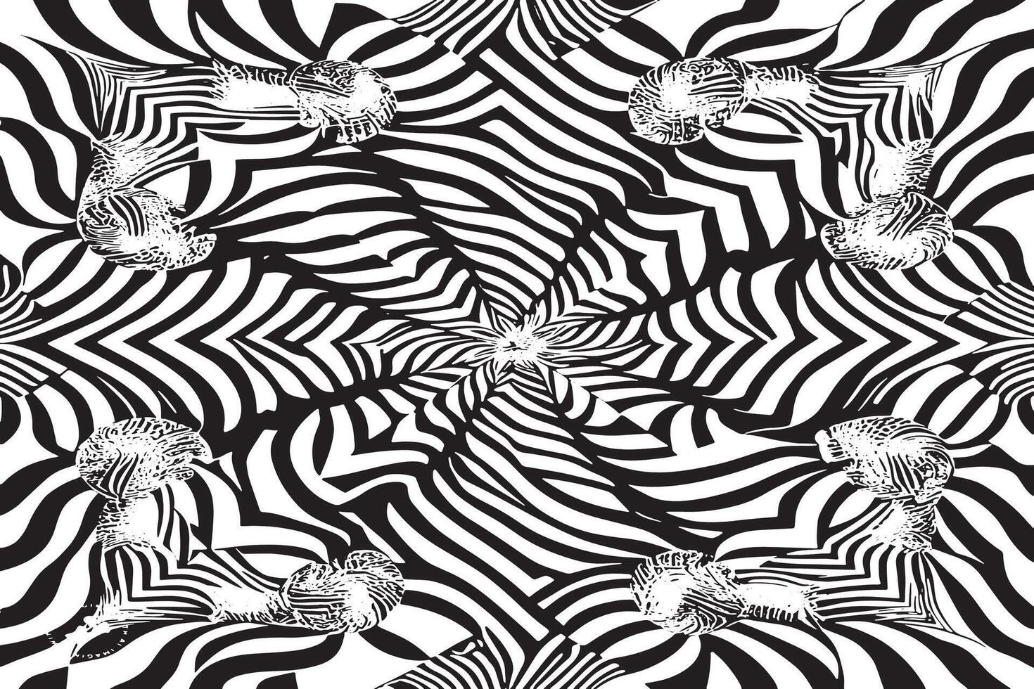 Black and White Artistic Texture Patterns for Overlay Design vector