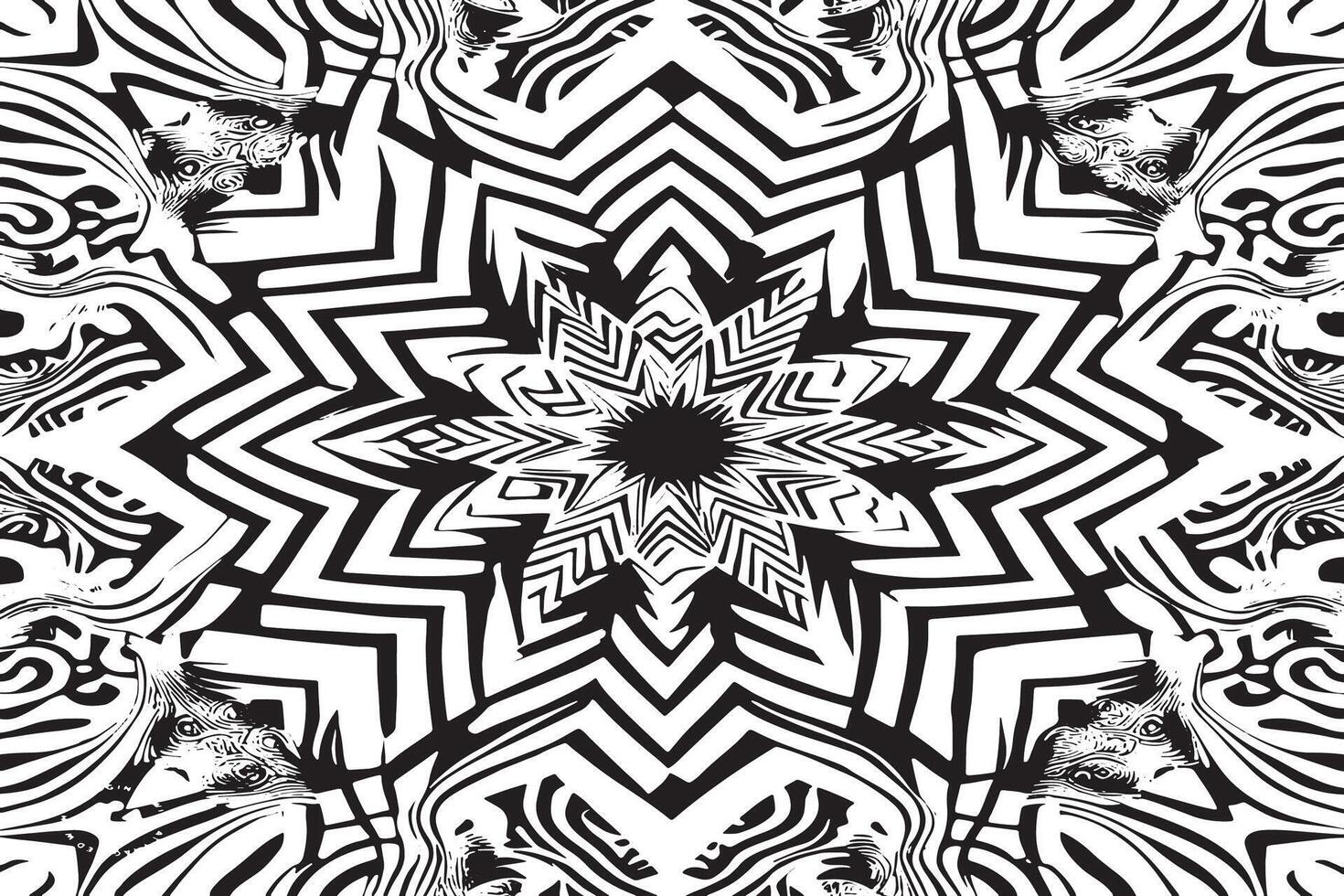 Monochrome Illusion Art Texture Overlay for Clean White Background vector