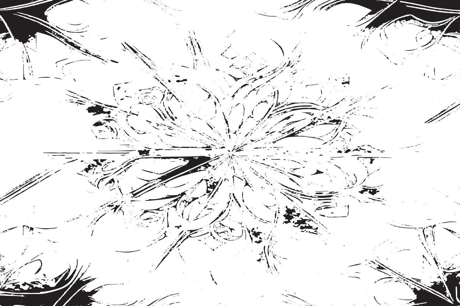 Artistic Black Texture Shapes on Clean White Background vector