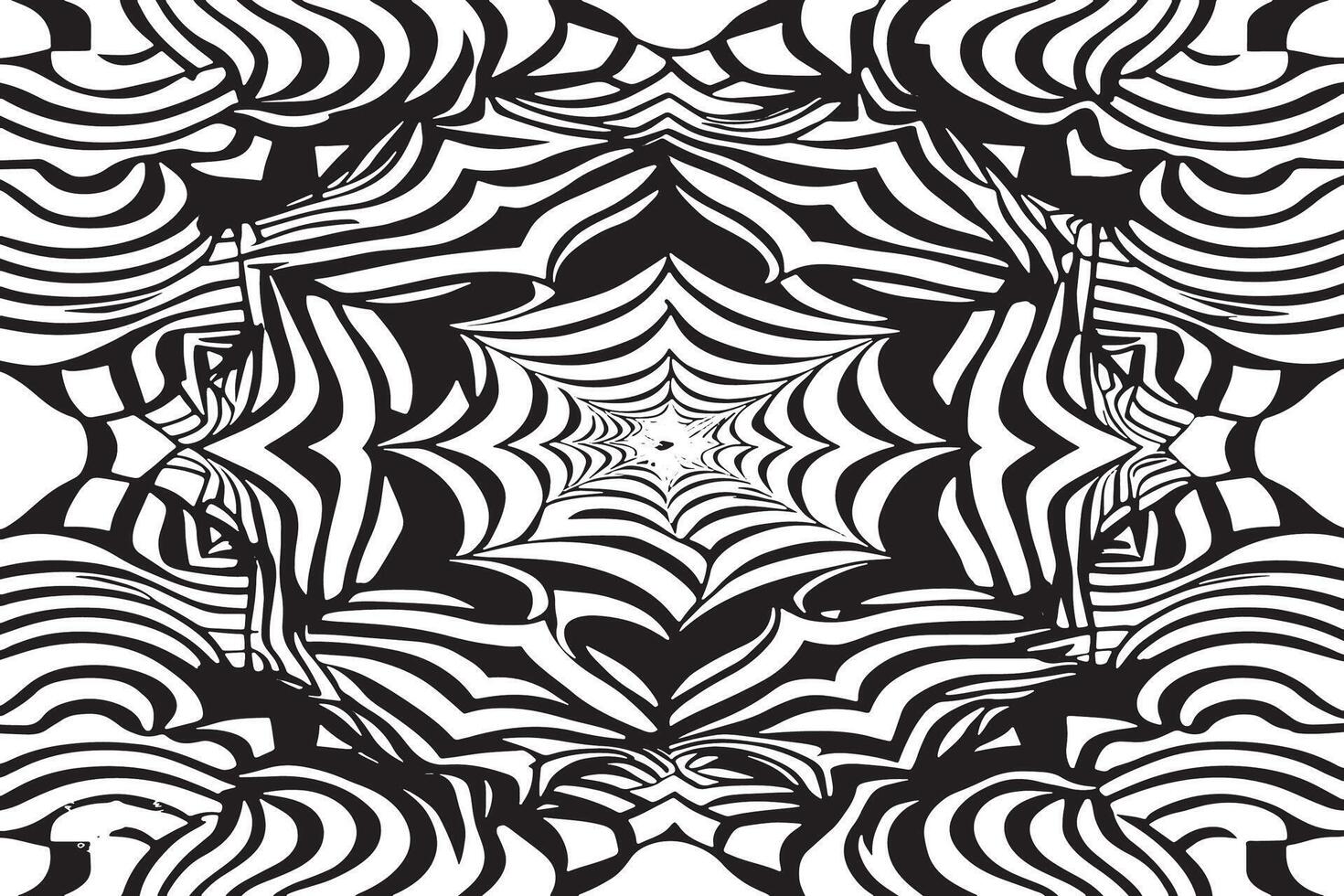 High Contrast Illusion Art Texture on White Background for Overlays vector