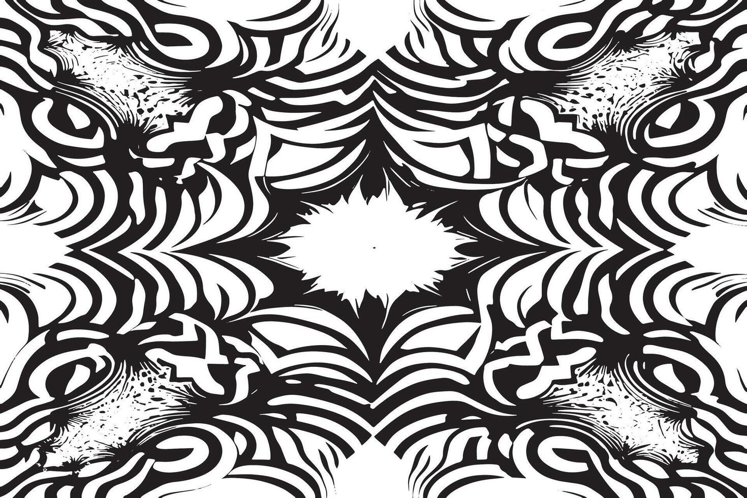 Black and White Optical Art Overlay Texture on White Background vector