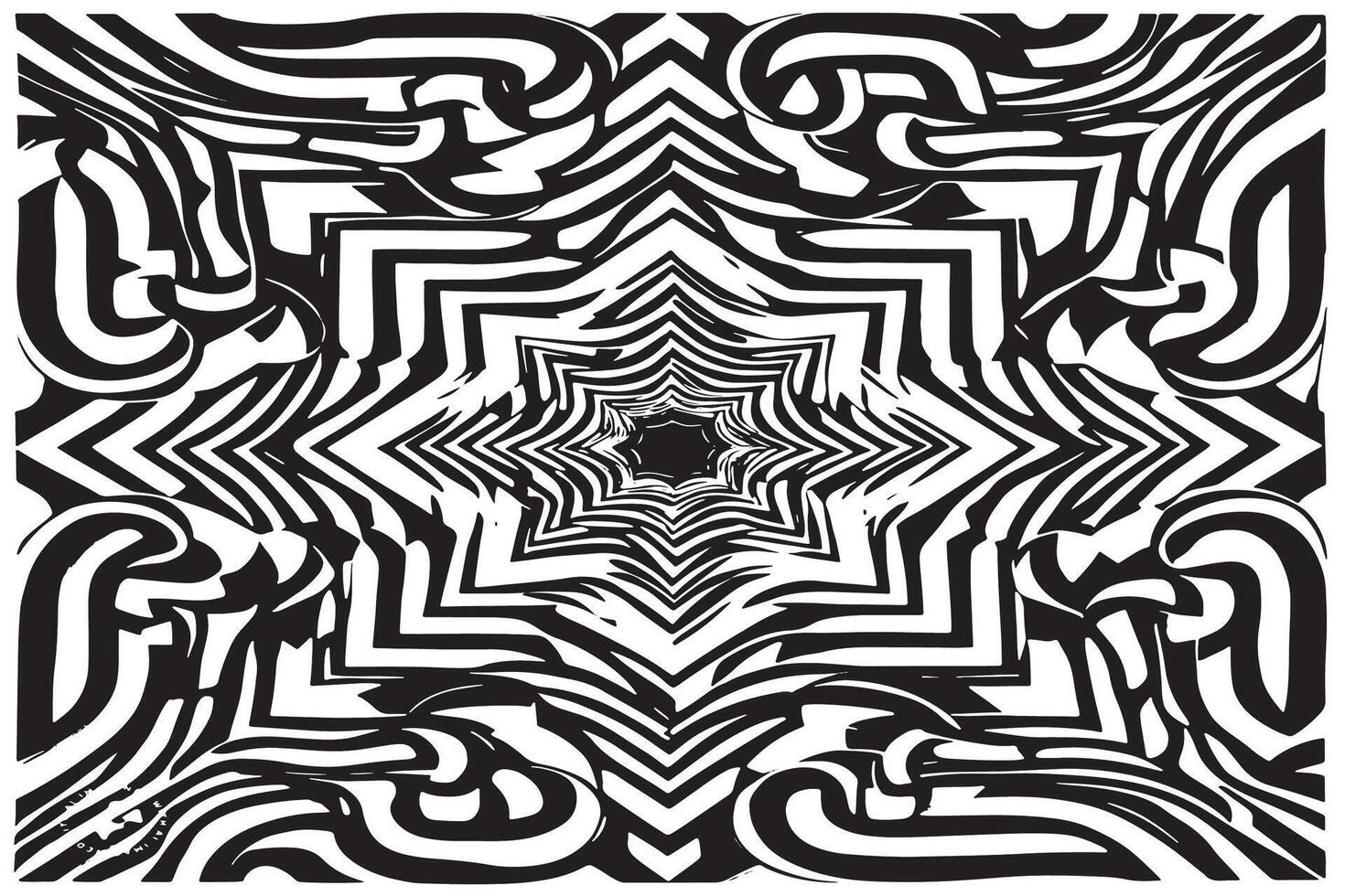 Dynamic Illusion Art Texture in Monochrome for Modern Backgrounds vector