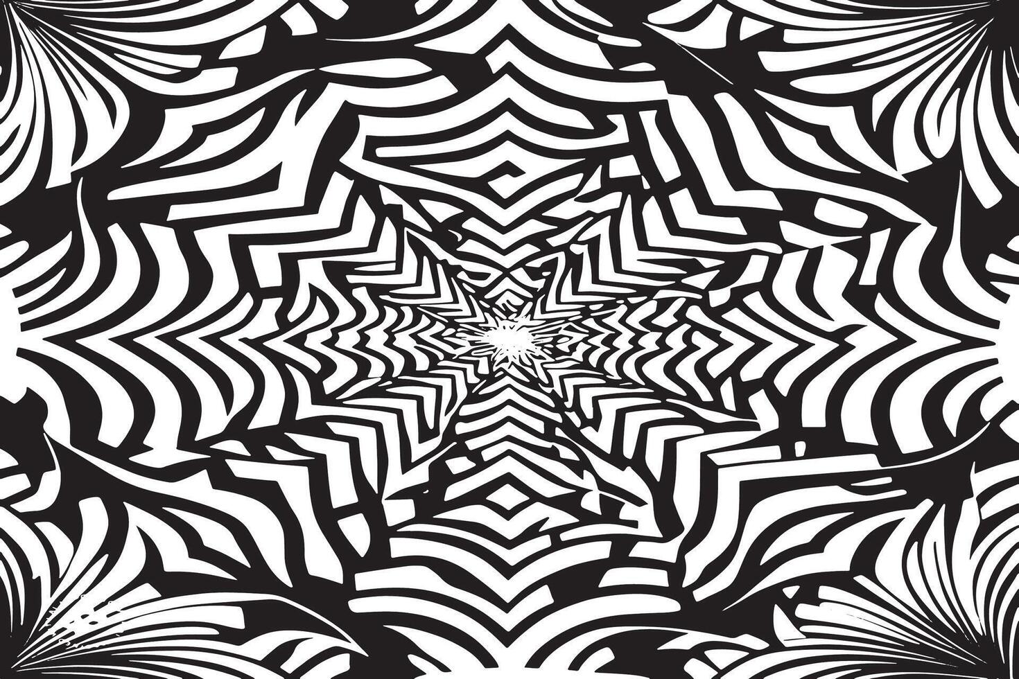 Minimal Black and White Illusion Design on Crisp White Surface vector