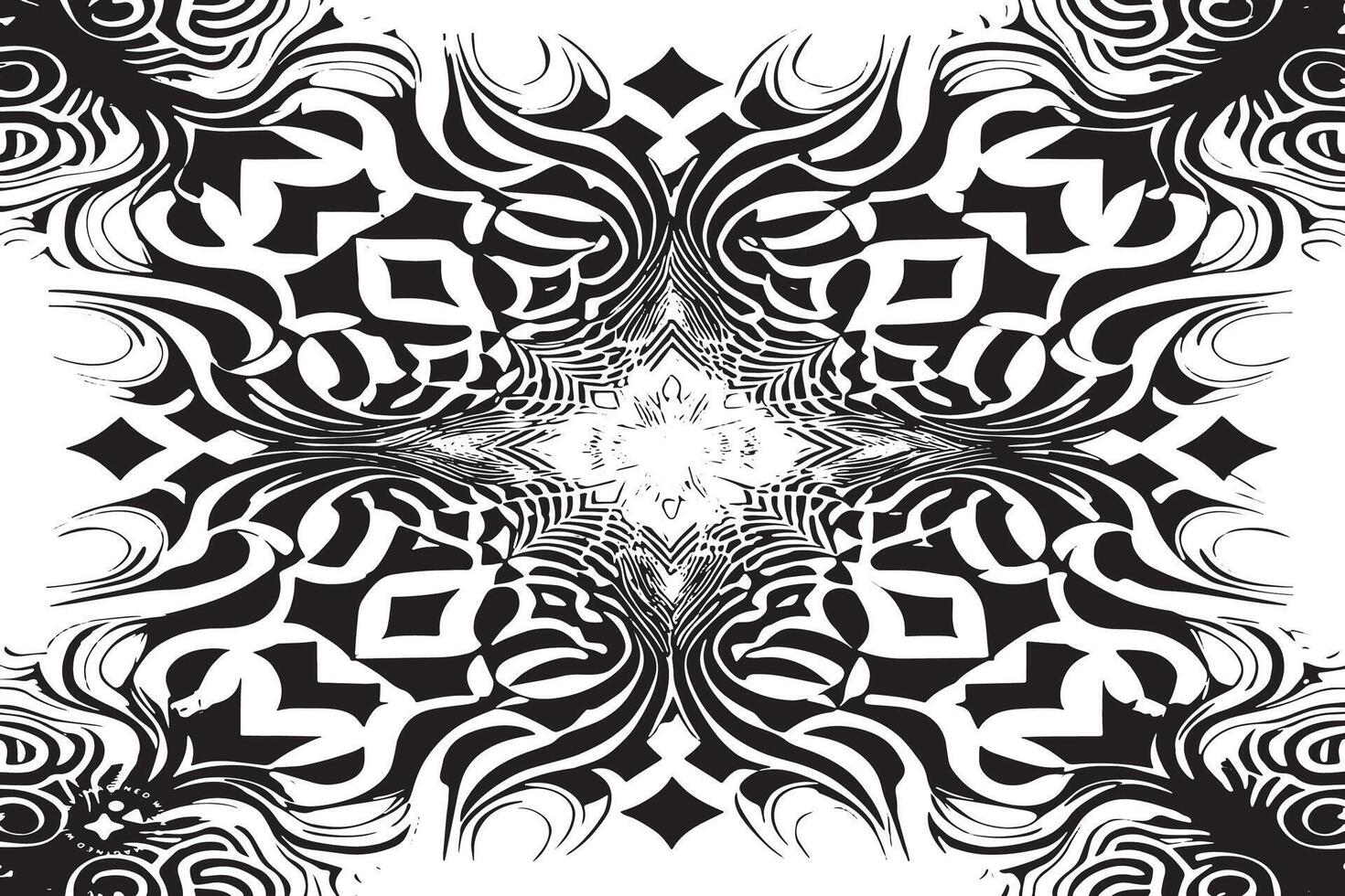 Dynamic Black and White Hypnotic Texture for Creative Use vector