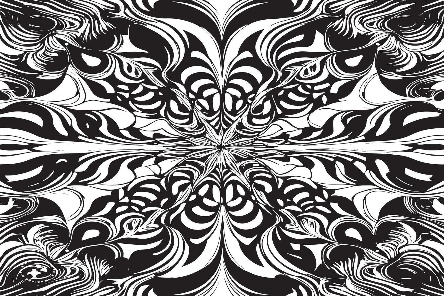 Clean Monochrome Texture Design Featuring Hypnotizing Illusions vector