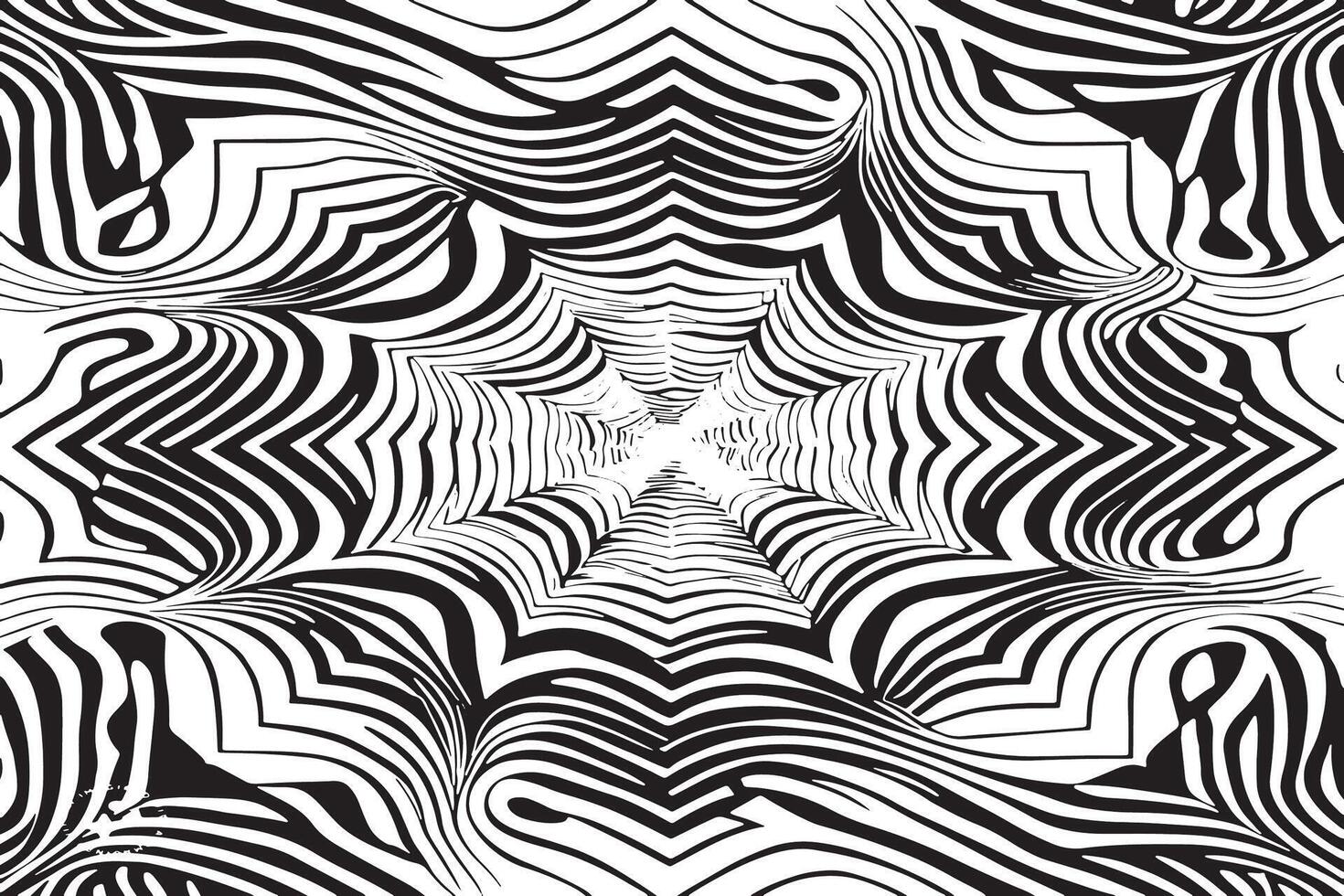 Optical Illusion Art Texture Design on Pure White Canvas vector