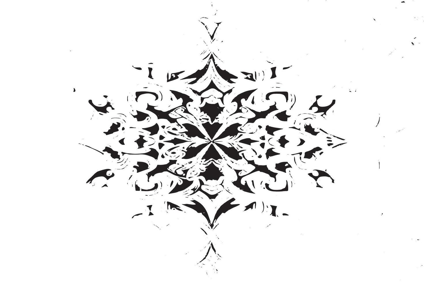 Abstract Black Patterns on Crisp White Background for Design Textures vector
