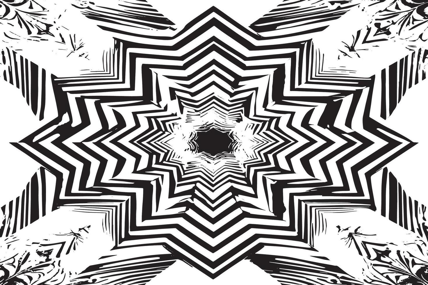 Minimal Black and White Texture with Illusion Effects vector