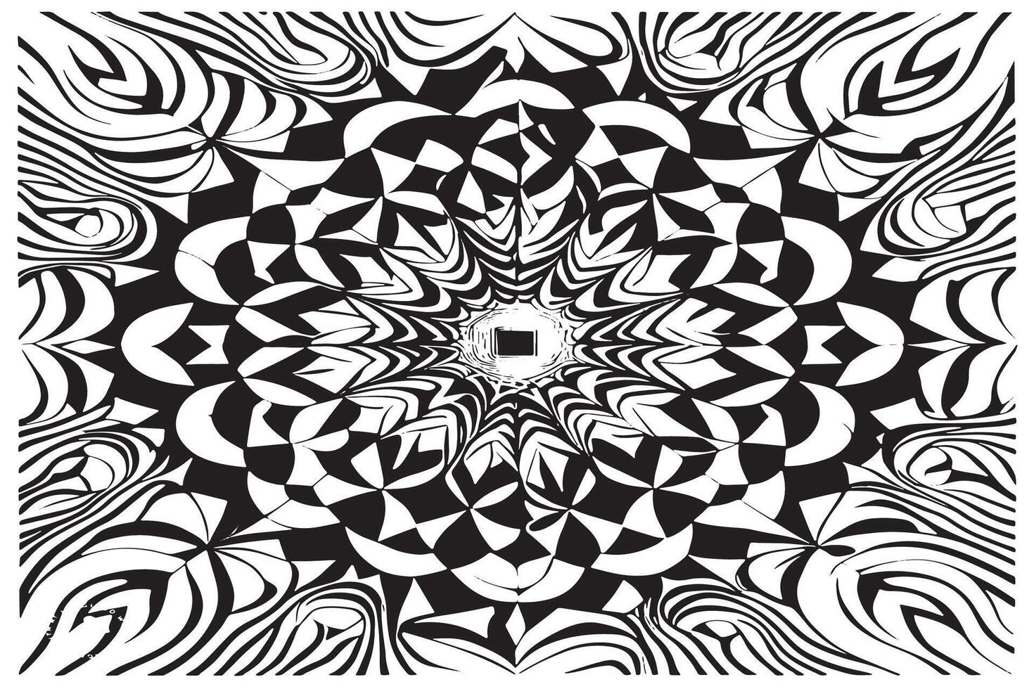 Minimalist Monochrome Illusion Texture on Bright White Canvas vector