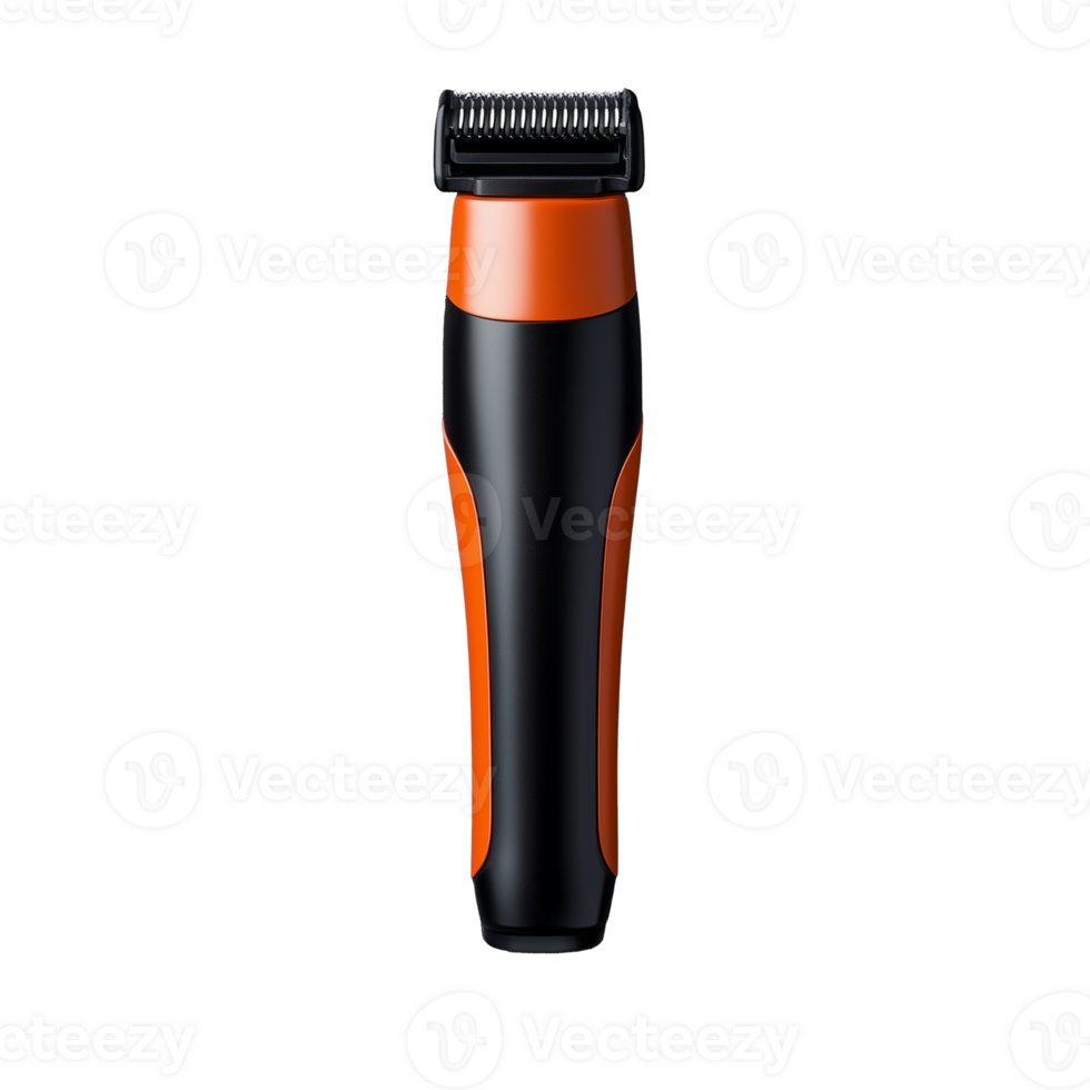 Electric hair trimmer with ergonomic design and precision blades on transparent background png