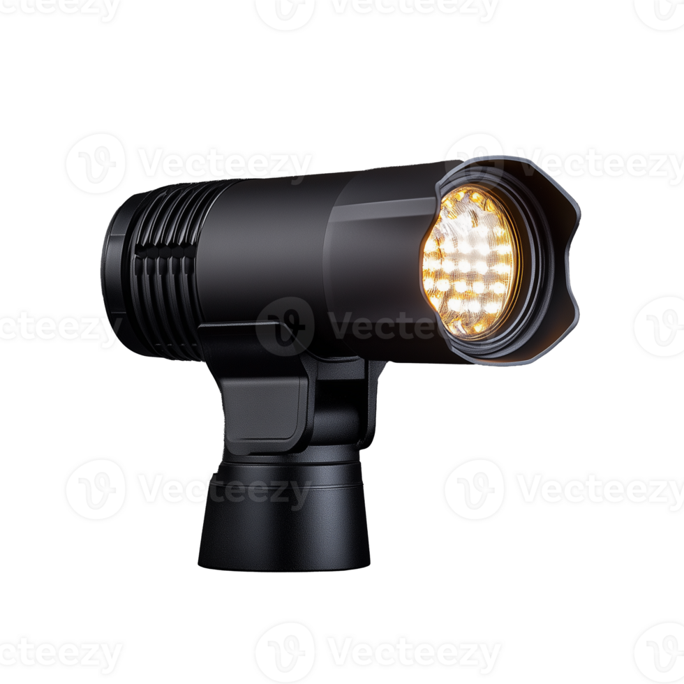 LED spotlight with adjustable beam angle and high brightness on transparent background png