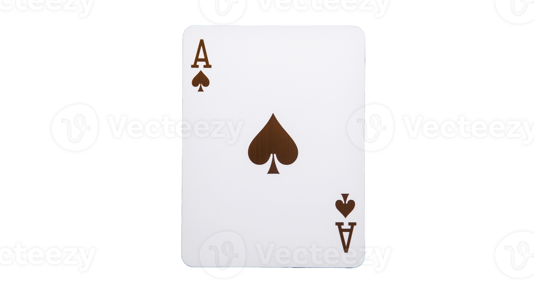 Ace of Spades playing card design on transparent background png