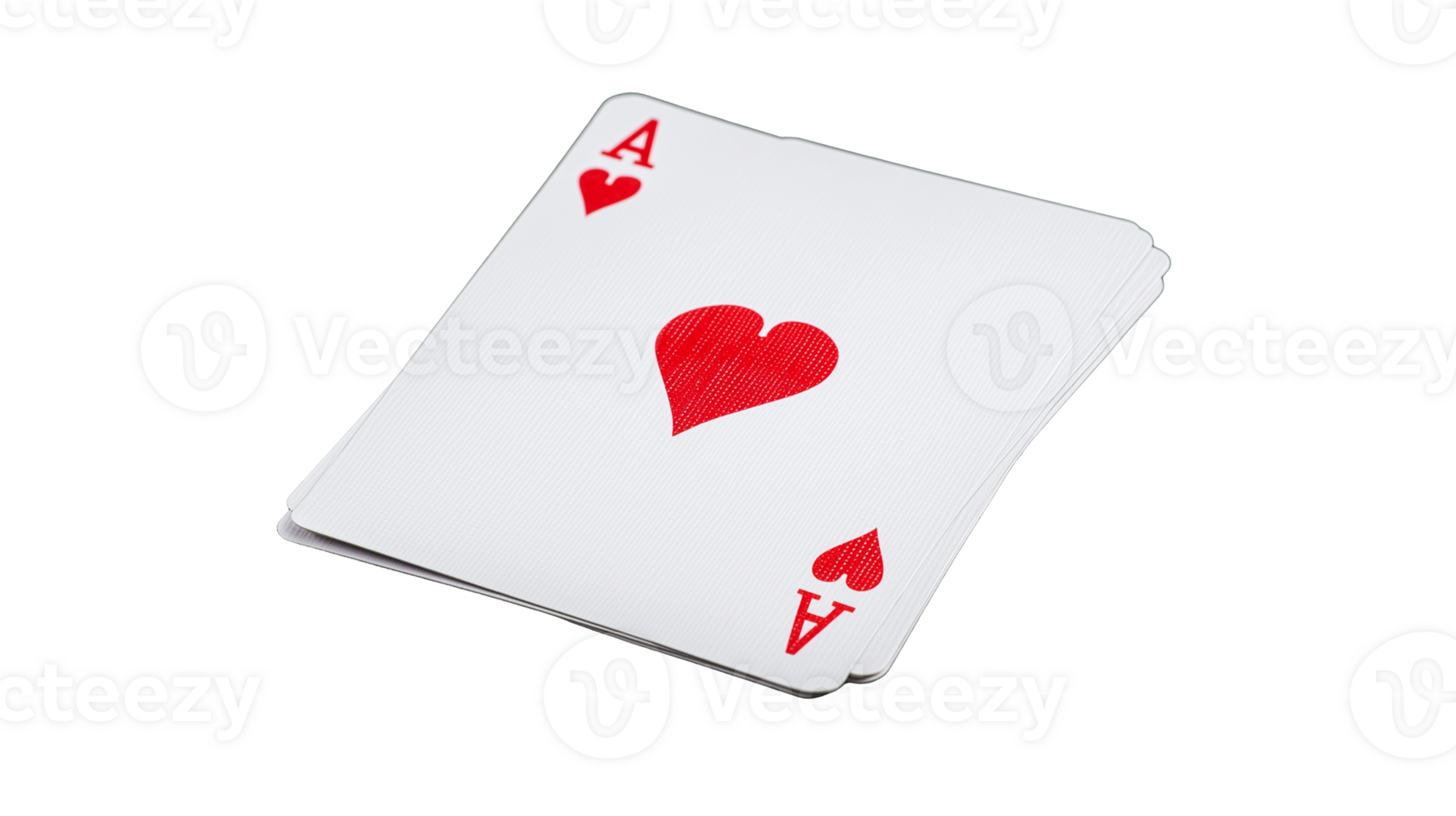 Ace of Hearts playing card on transparent background png