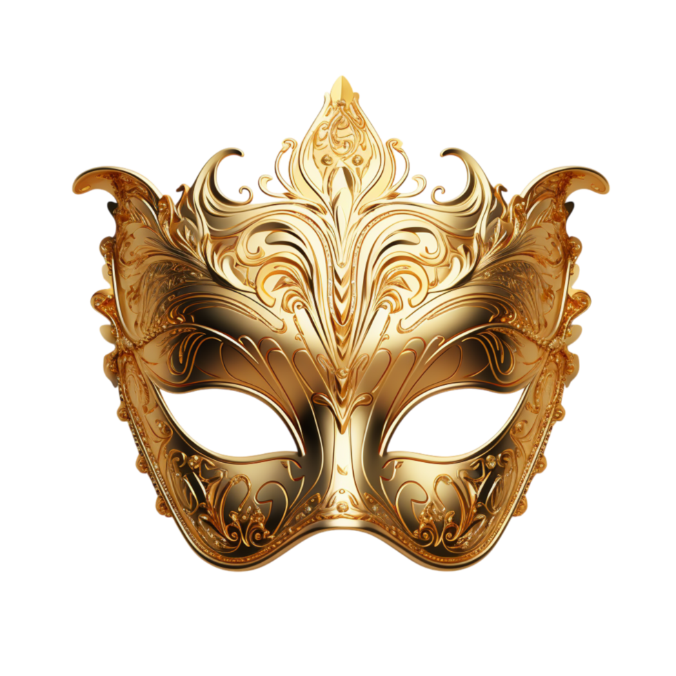 Exquisite Golden Carnival Mask png