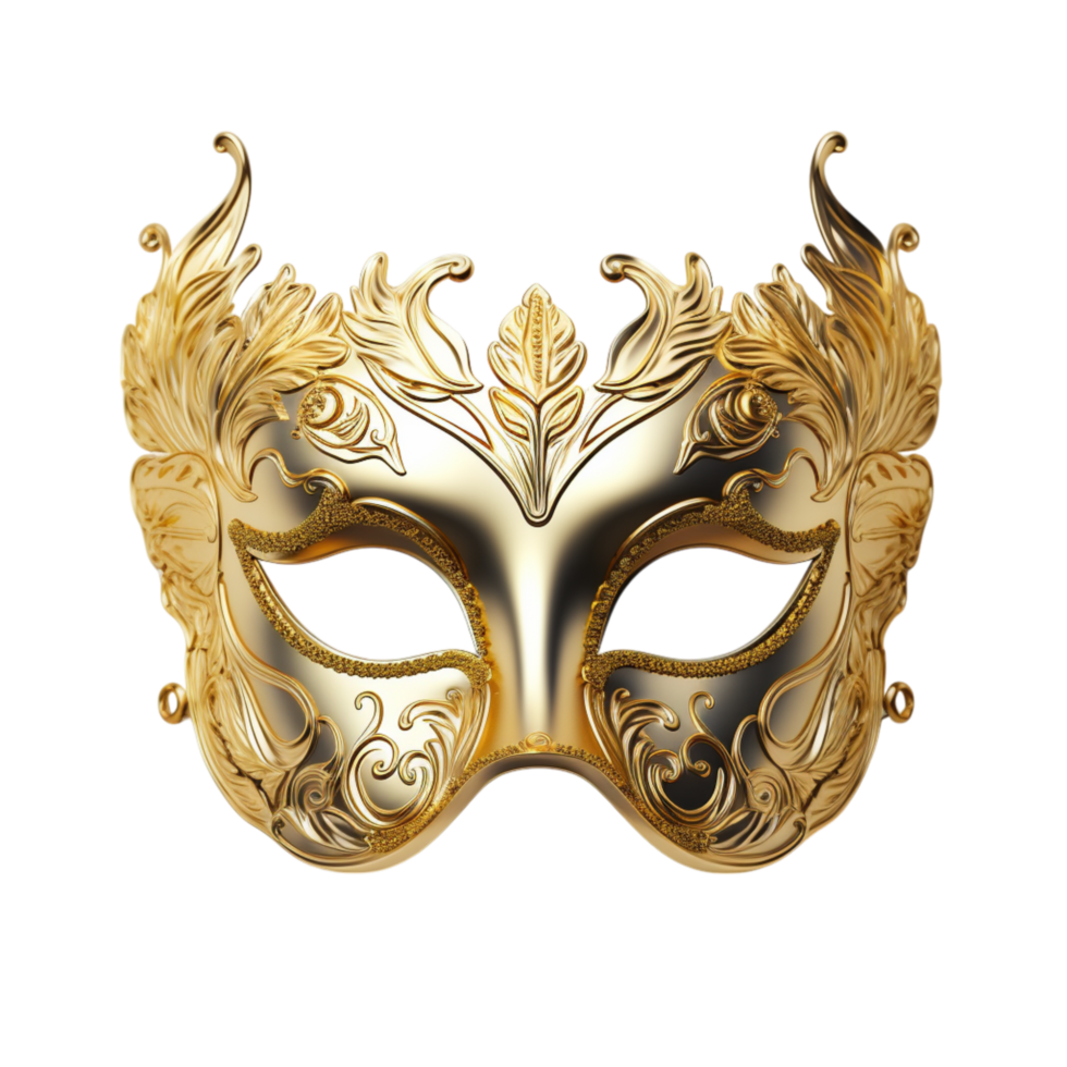 Golden Barazil Carnival Mask png