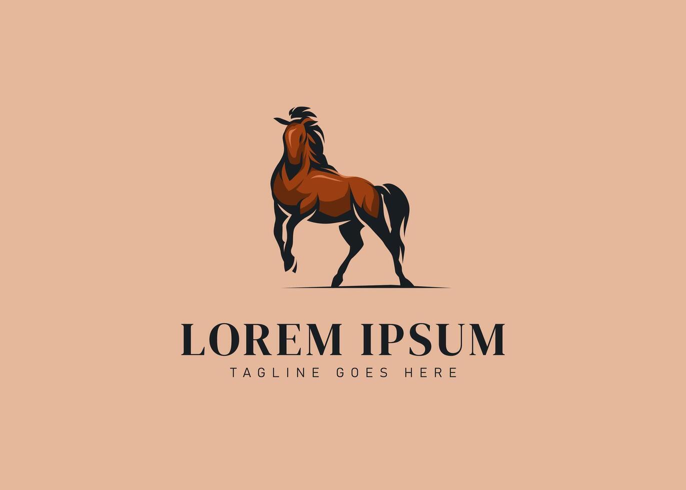 Mustang Logo Design Template. Farm Horse Icon vector
