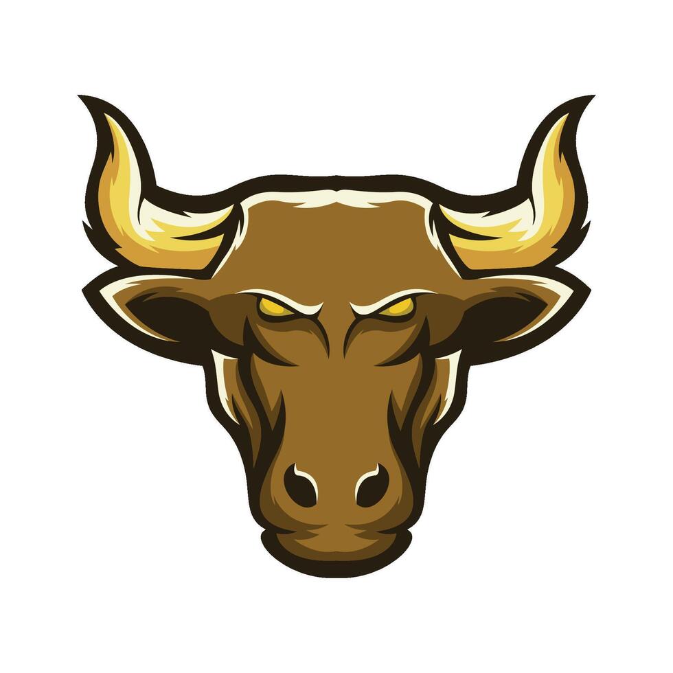 Illustration Bull Mascot Logo vector