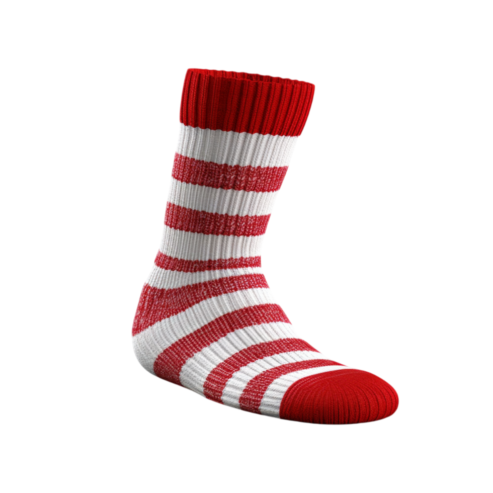 Red pair of striped sock png
