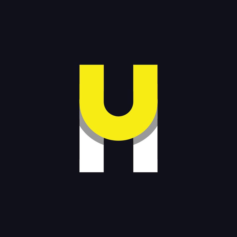 HU UH Abstract initial monogram letter alphabet logo design vector