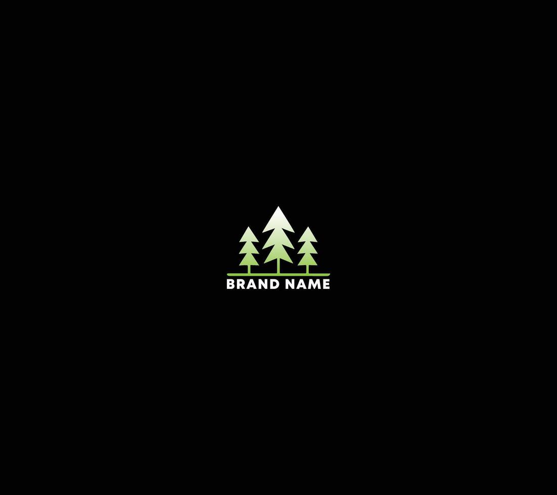 Three trees logo design. three trees illustration for environmental and residential company graphic template. vector