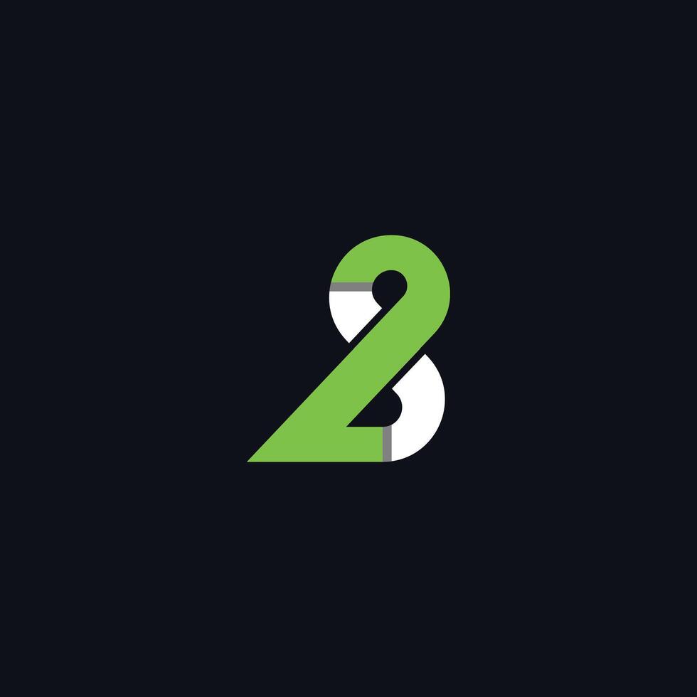 Number 28 or 2S logo icon design, 28th birthday logo number, vector