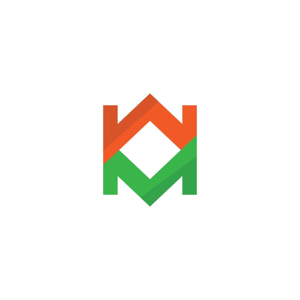 MW or WM real estate logo design. vector