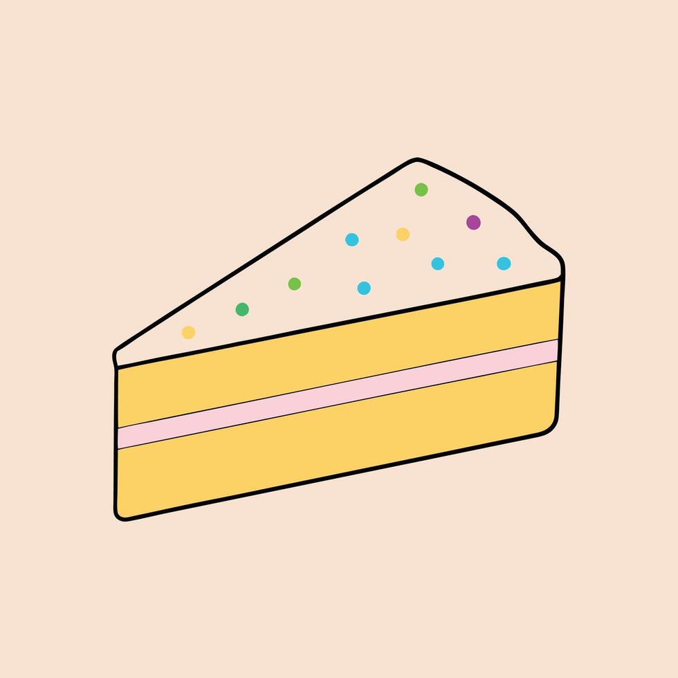 Funfetti Cake Slice vector