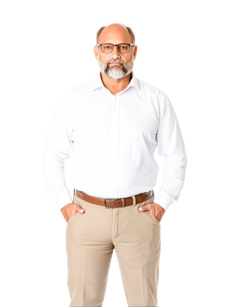 Confident Mature Man in Formal Attire png