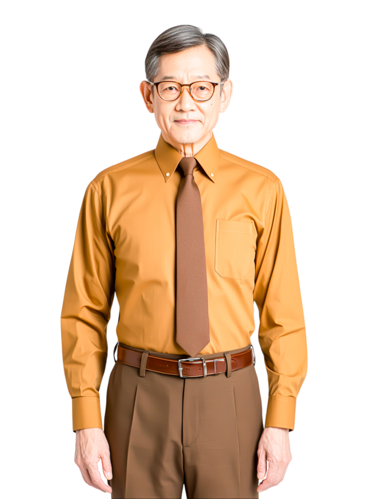 Confident Elderly Man in Business Attire png