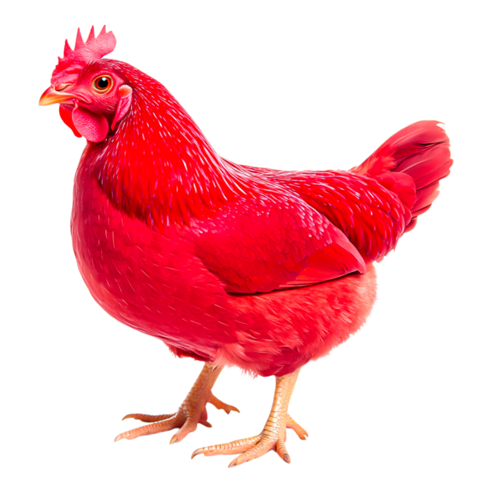 A Vibrant Red Chicken png