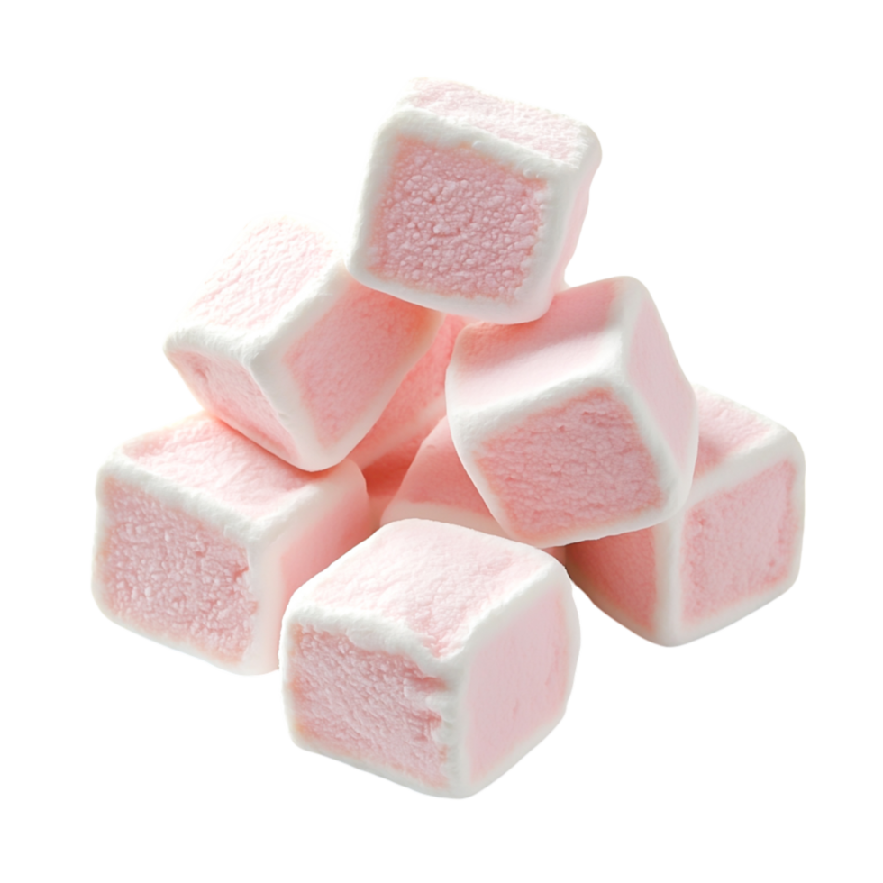 Sweet Pink Marshmallows Stacked Together png