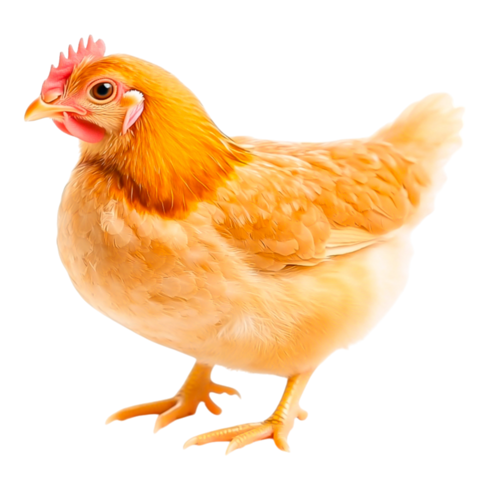 Vibrant Chicken with Soft Feathering png