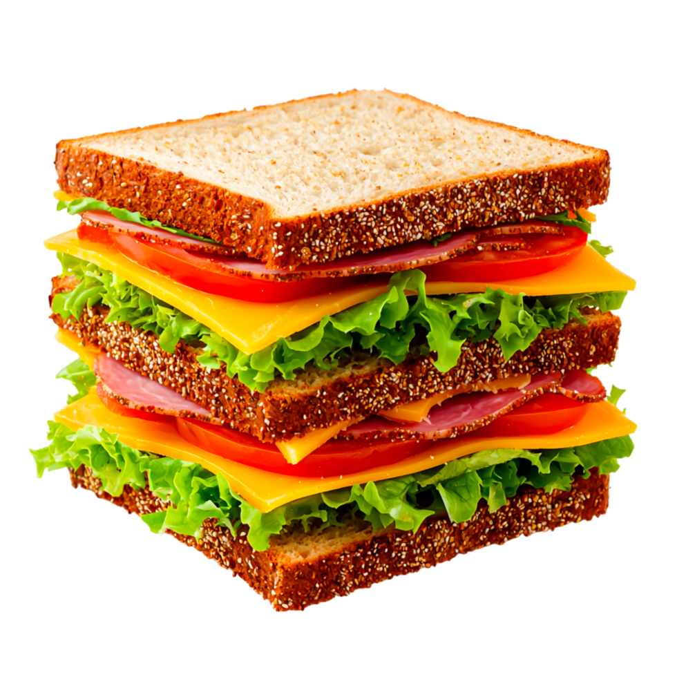 Fresh and Tasty Multilayered Sandwich Stack png