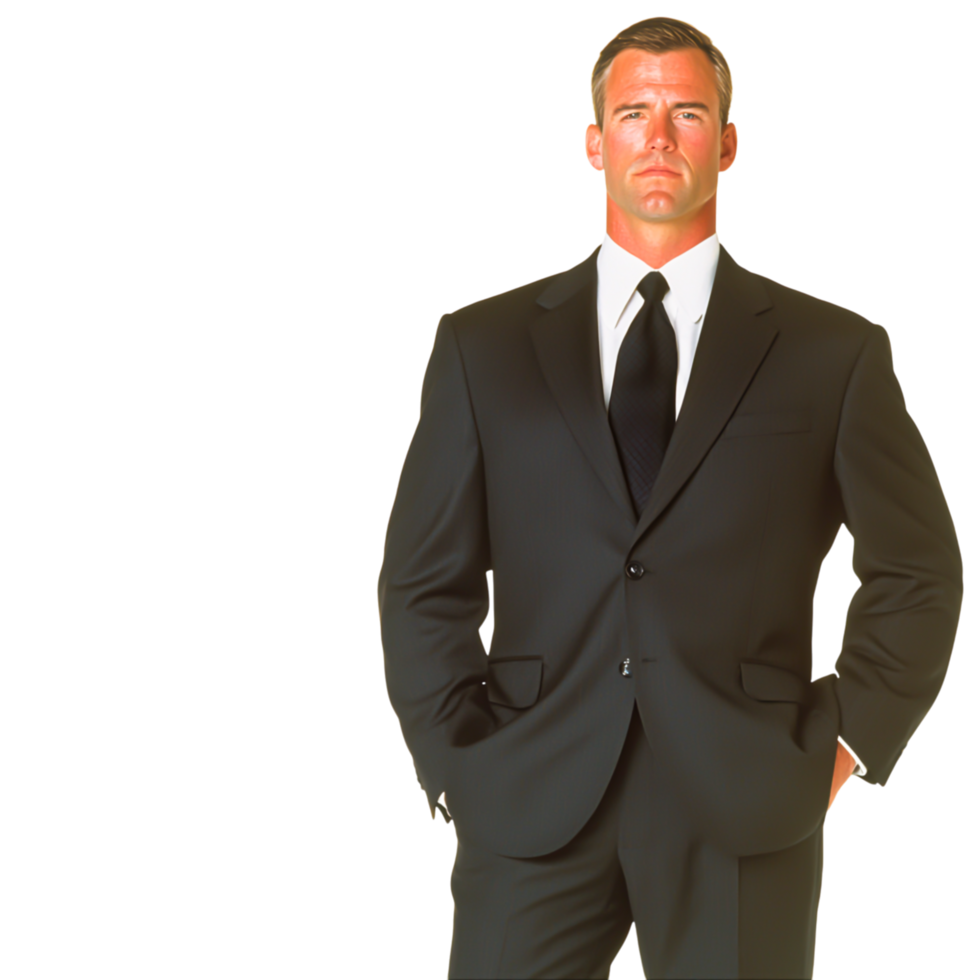Confident Businessman in Formal Attire png