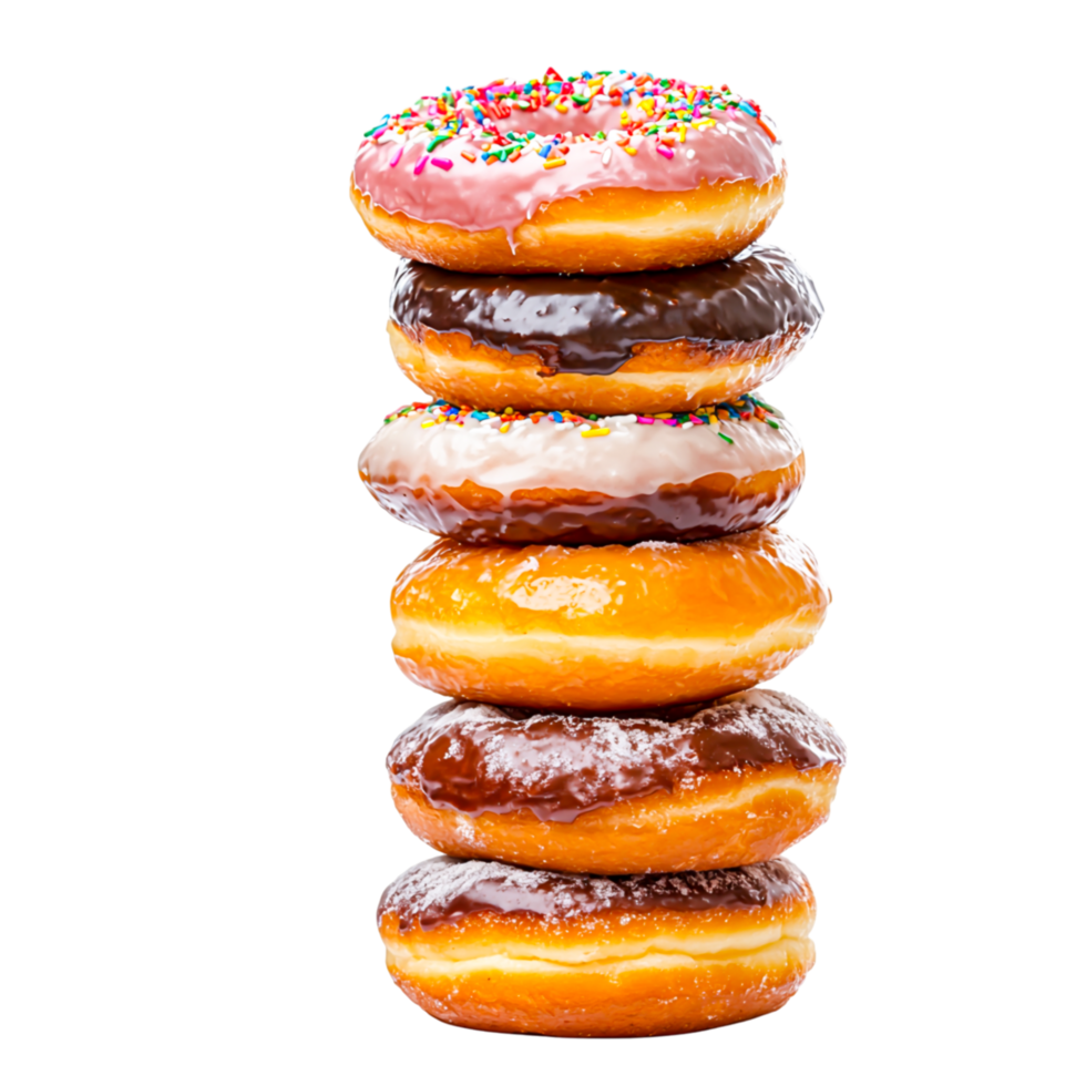 Stack of Colorful Donuts png