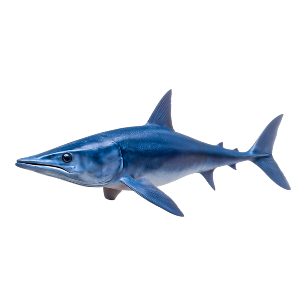 realista azul tiburón ilustración para acuático temas png