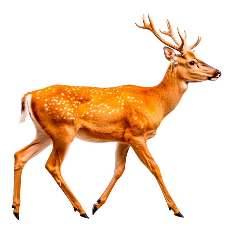 Majestic Deer Walking in Natural Habitat png