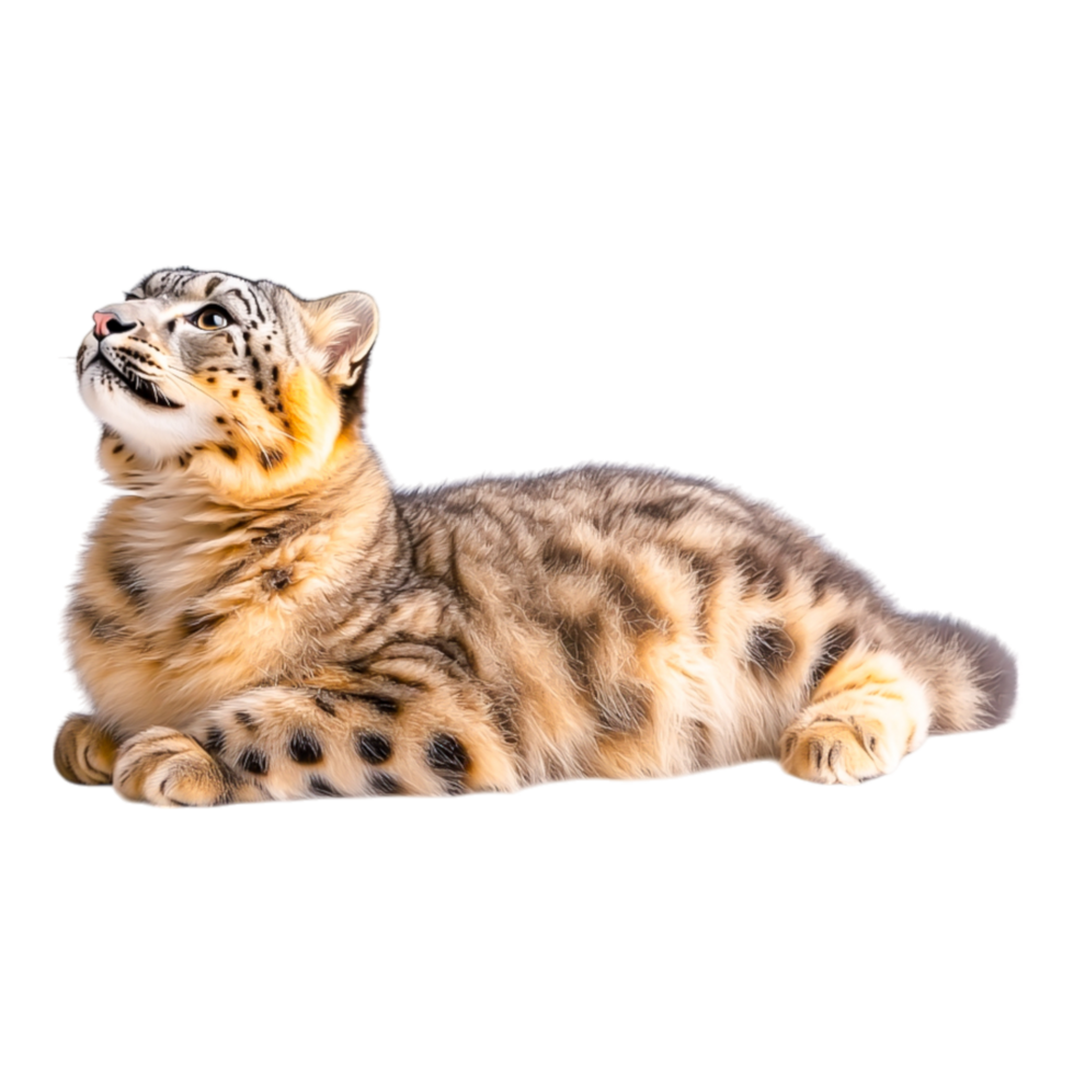 Playful Spotted Cat Relaxing in the Sunlight png