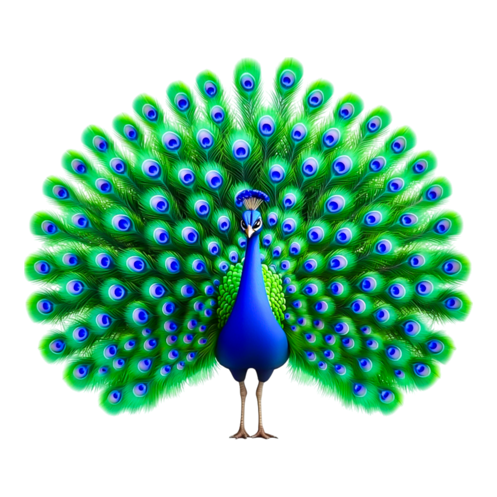 Vibrant Peacock Displaying Its Colorful Feathers png
