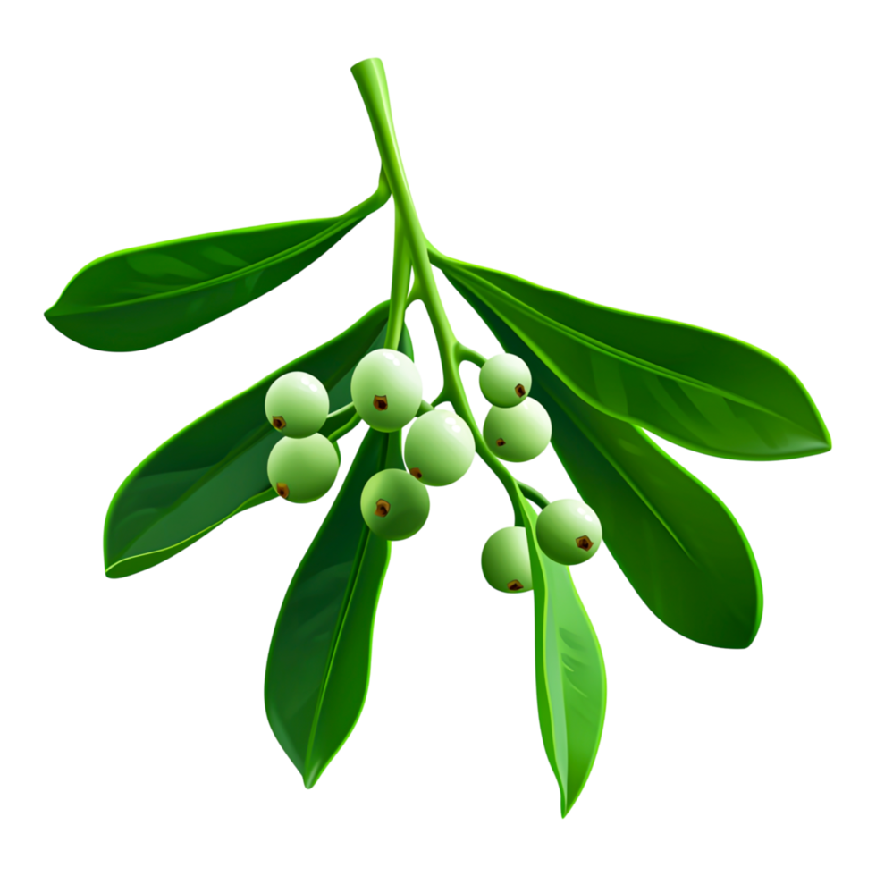 Green Leaves and Berries Branch png