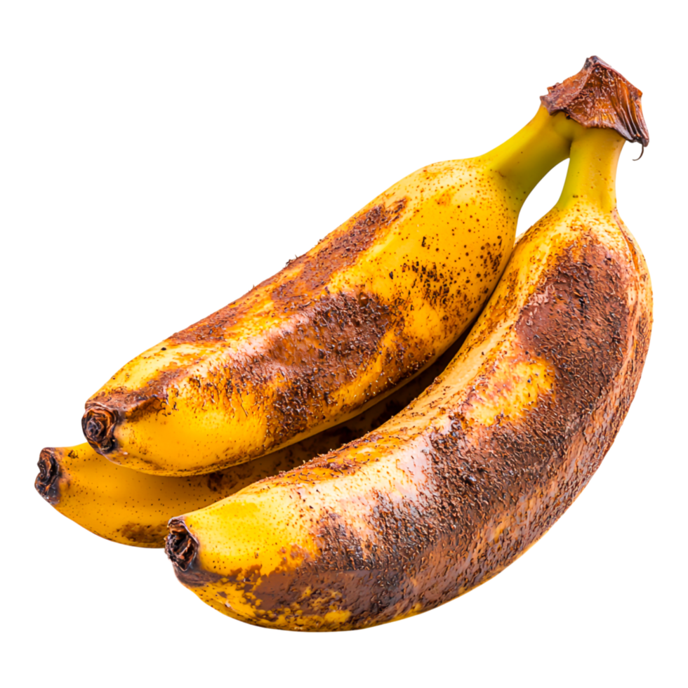 Ripe Brown Spotted Bananas Ready for Cooking and Baking Applications png