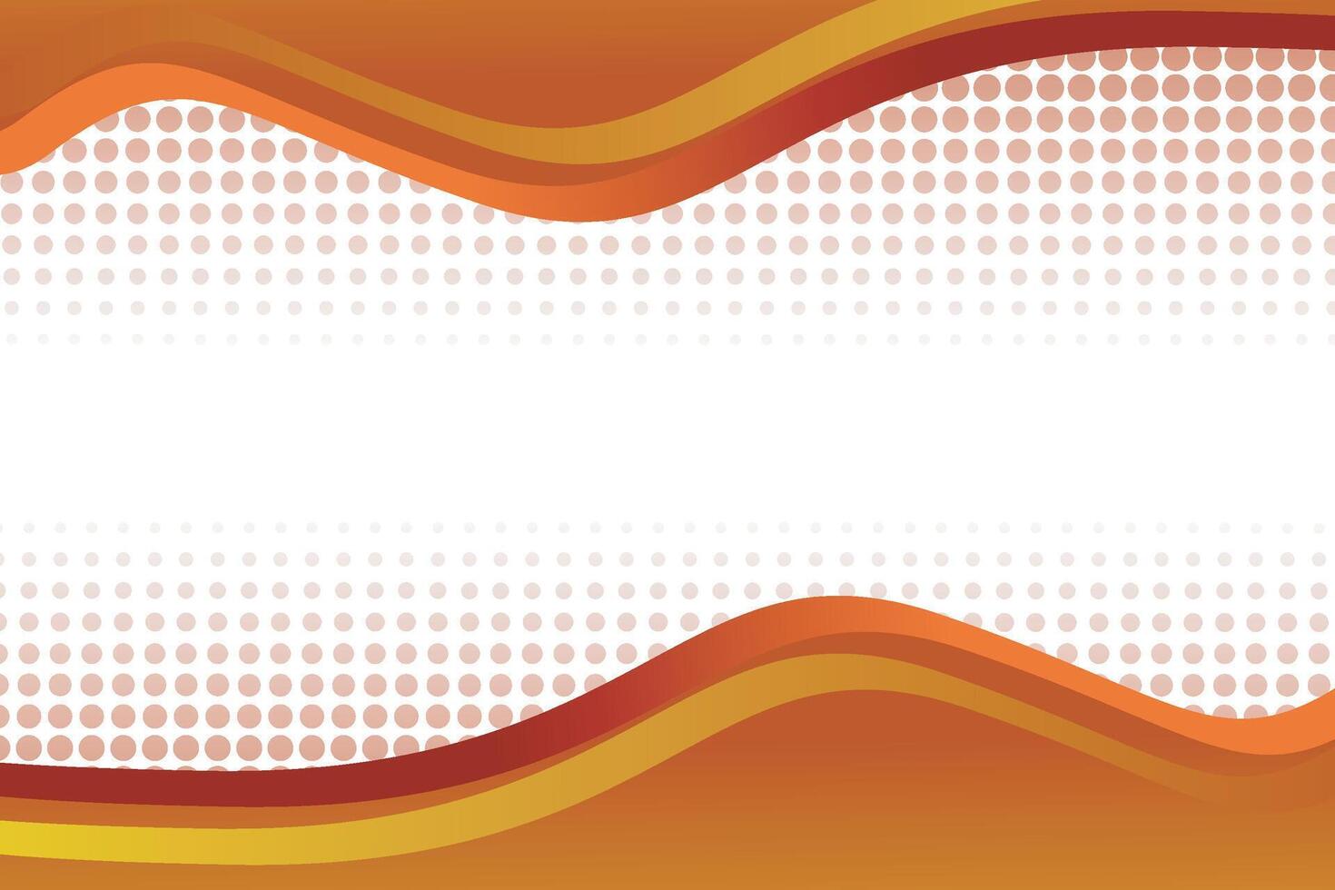 Abstract orange wavy business background with a mix of brown and halftone dots for wallpaper, banner and background vector