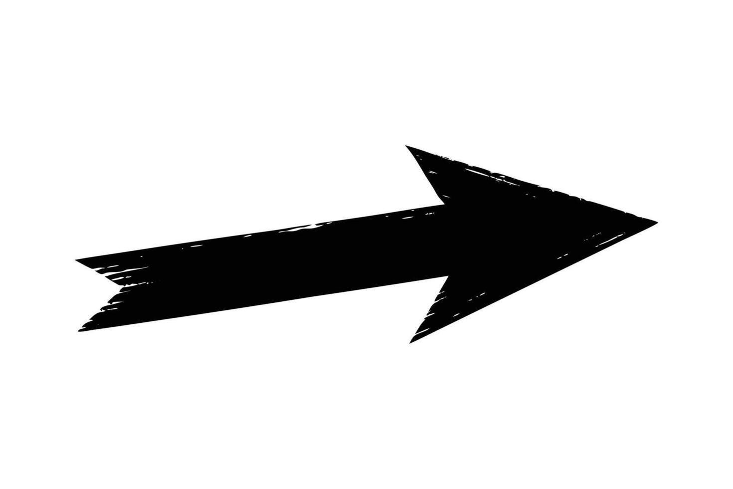 Sketch Style Handdrawn Arrow Marker - Minimalist Design for Modern and Creative Navigation Art vector